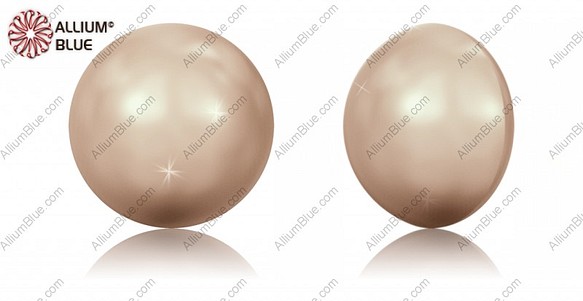 【スワロフスキー#5817】250粒 Dome-shaped パール 6mm ローズゴールド パール (001769)