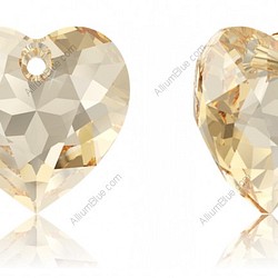 【スワロフスキー#6432】1粒 Heart カット ペンダント 10.5mm クリスタル ゴールデン シャドー (00 1枚目の画像