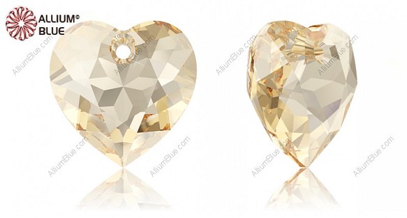 【スワロフスキー#6432】1粒 Heart カット ペンダント 10.5mm クリスタル ゴールデン シャドー (00 1枚目の画像