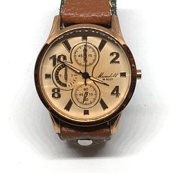 数量限定❗️【選べる本革腕時計】好きな革ベルトを選んで、自分だけの“オシャレ”腕時計を見つける ー大きめフェイス 1枚目の画像
