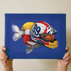 賽車手 motogp fish/數位微噴/限量/藝術版畫 第1張的照片