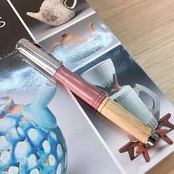 Cikou磁蓋雙層接木鋼珠筆系列:寮檜+紫心木 第1張的照片