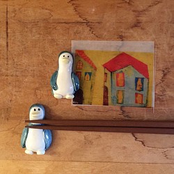 筷子休息組兩個企鵝 第1張的照片