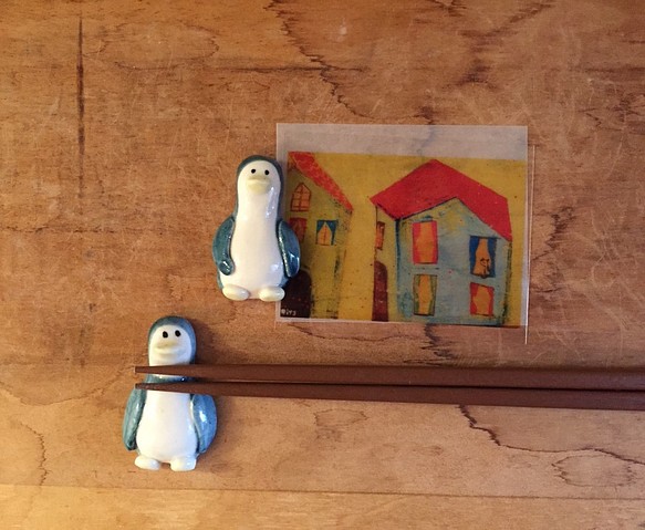 筷子休息組兩個企鵝 第1張的照片