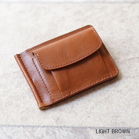 MONEY CLIP COIN 　LIGHT BROWN　MADE TO ORDER 第1張的照片