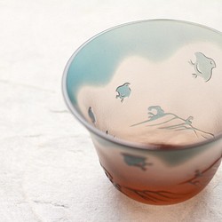 【再次上架】玻璃燕子“Chidori”粉紅色藍色 第1張的照片