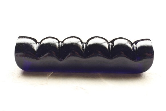 ガラス製　書道具　筆置き　筆架「とぅるんなる・青紫」 1枚目の画像