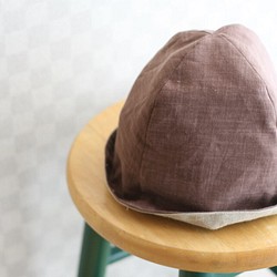Simple Lifeな帽子 Cotton Linen リバーシブル 58〜62cm 1枚目の画像
