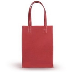 [HOYA BAG] 5点セットトートバッグ、バッファローレザー、非常にシンプル、レッド 1枚目の画像