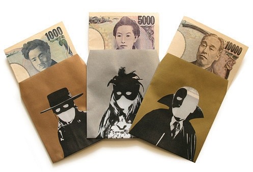 【SALE】仮装ポチ袋　金（一万円札専用） 3枚目の画像