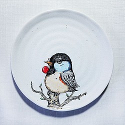 療癒陶瓷手繪盤 - 採果子啾啾(16.5cm) 第1張的照片