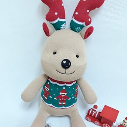 聖誕之襪子娃娃玩偶_聖誕麋鹿(中) 第1張的照片