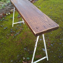 【受注生産品】シャビーシック ガーデン 観葉植物 テーブル シェルフ 1枚目の画像
