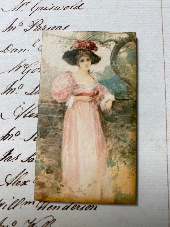 木製ウッドパーツ　C  ヴィクトリア　女性　絵画　⑩ 1枚目の画像
