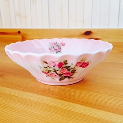陶器 薔薇のボウル 小鉢 ローズピンク 雑貨 和食器 洋食器 1枚目の画像