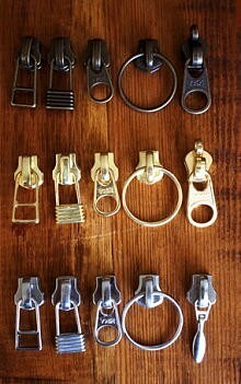 ★スライダー金具　(各５個セット）選べる形　ファスナー金具 1枚目の画像