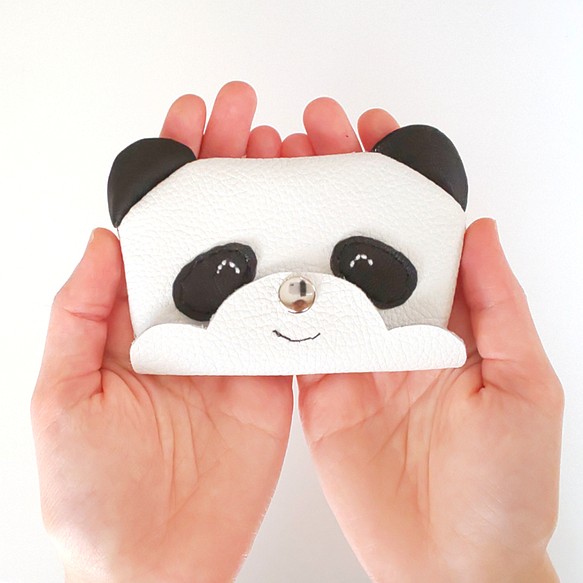 Niko Niko Panda-chan 真皮硬幣盒卡片盒 第1張的照片