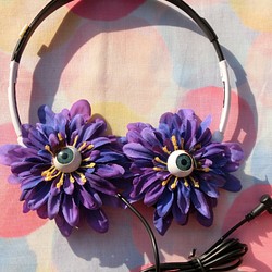 Elegant Classic Purple Flower Faiytales Music DJ Headphone 第1張的照片
