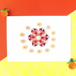 手作捲紙卡片❤️花開富貴/新年快樂 第1張的照片