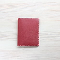 【穎川手創】愛旅行護照夾/胭脂紅色/牛皮純手縫 第1張的照片