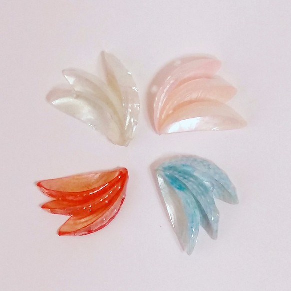 【HSOC海貝原創】手工‧材料包‧彩色蠑螺花瓣(4入) 第1張的照片