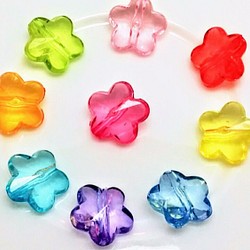 Colorful Flower Beads 30個☆楽しめるアソートカラー♪ 1枚目の画像