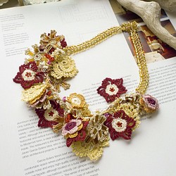 Turkey traditional lace embroidery necklace (no44) 第1張的照片