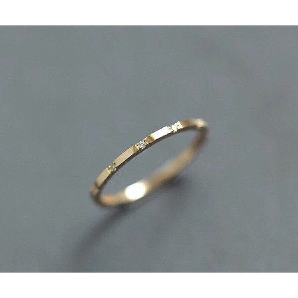 colorido 純正14k金溫柔花環鋯鑽鑲嵌戒指 第1張的照片