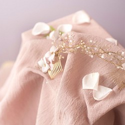 Dancing in the Blossom---Hydrangea and Pearl Headpiece 第1張的照片