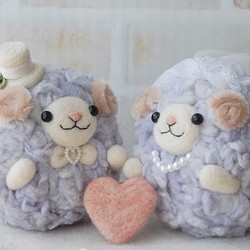 羊毛氈：莫科也歡迎羊肉瓚娃娃結婚禮物 第1張的照片