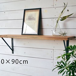 【オーダー品：M様】 20×90サイズ　古材×針葉樹合板　オリジナル棚板 ダークウォルナット 1枚目の画像