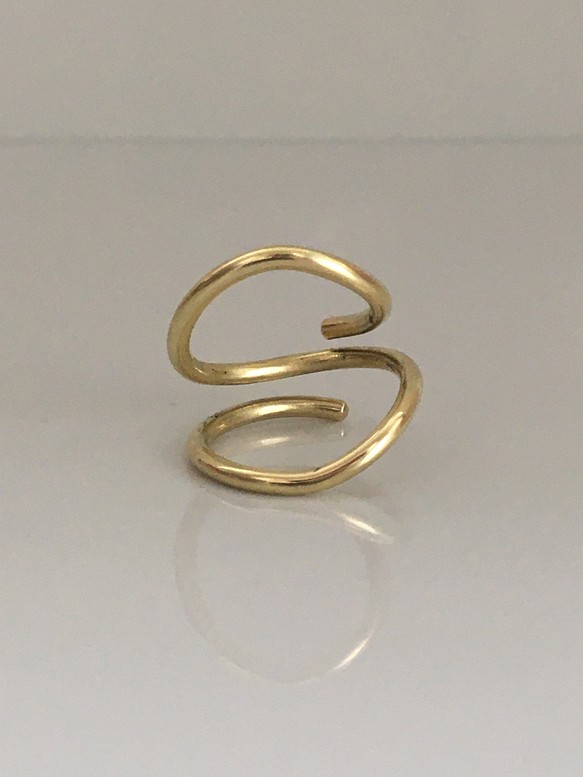 黃銅戒指“雙” 第1張的照片