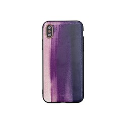Glancez紫色黃昏水墨藝術原創3D立體雙面蘋果手機殼 第1張的照片