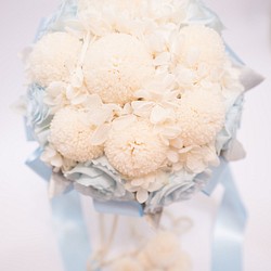 BLUE MOON wedding bouquet with Preserved flowers 藍月恆星捧花 第1張的照片