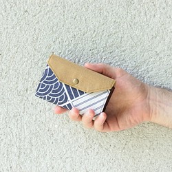 [ 財布 女 ] #2 日本圖紋 布短夾/女夾/對折大鈔/手作禮物 第1張的照片