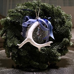 "クリスマス・トナカイの角飾り" (ポーランド製)_White 1枚目の画像