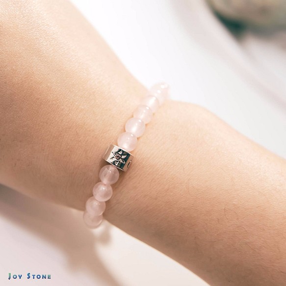 Rose Quartz Bracelet 6mm Beads Precious Stones 1枚目の画像