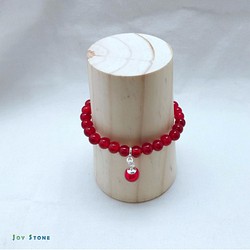 Diffuser Bracelet 6mm Red Agate Beads Precious Stones 1枚目の画像