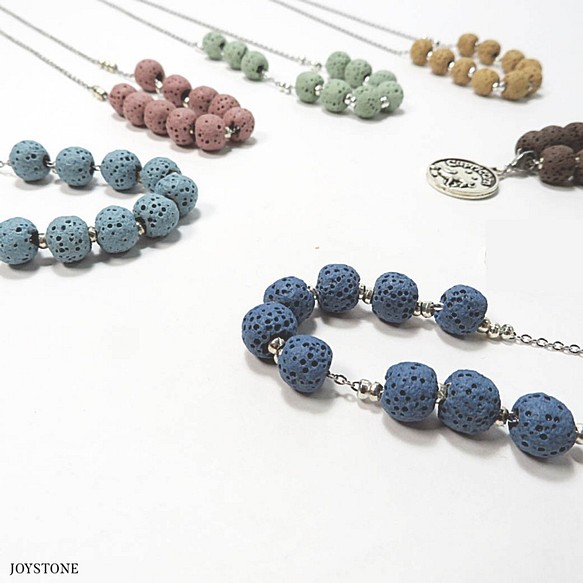Zodiac Diffuser Necklace Aroma Rock Beads Titanium Steel 1枚目の画像