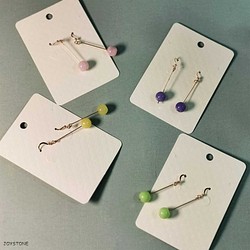 Long Dangle Rose Gold plated Silver Diffuser Candy Earrings 1枚目の画像