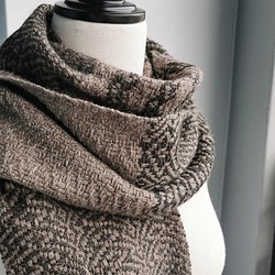 Handwoven YAK & Merino Wool Scarf I 手織牦牛絨羊毛圍巾I 第1張的照片