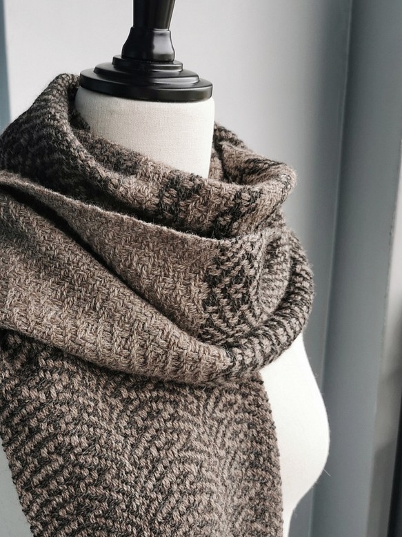 Handwoven YAK & Merino Wool Scarf I 手織牦牛絨羊毛圍巾I 第1張的照片