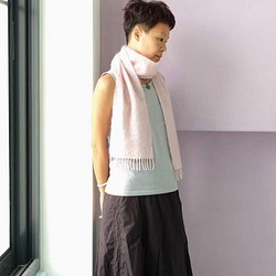 Handwoven Mohair Scarf - Pink 第1張的照片