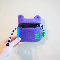 E*group ヨダレ小銭入れ A Frog Purple Frog Gift 1枚目の画像