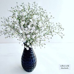 母の日フラワー花瓶つきカスミソウのドライフラワー花束 1枚目の画像