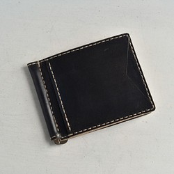 皮革手染錢包“黑色24號（錢夾）” 第1張的照片