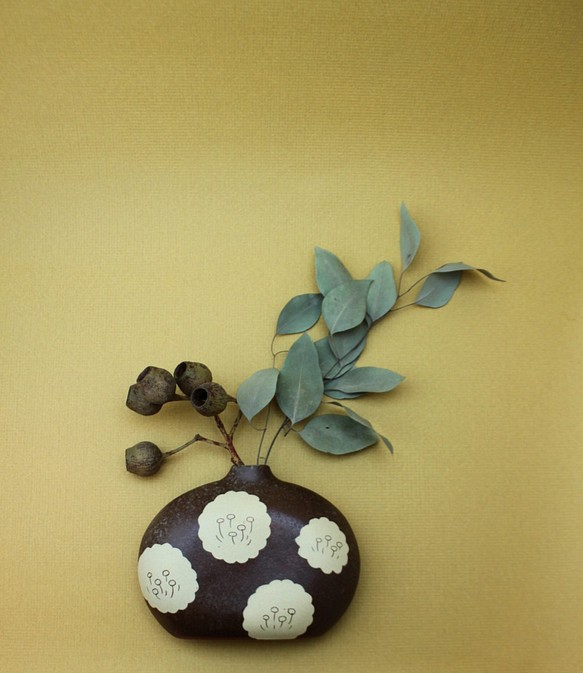 臺灣植物系列- 重瓣小花 橢圓花器 第1張的照片