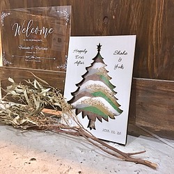 ホワイト　サンドセレモニー   ウェディングツリー  クリスマスツリー 1枚目の画像