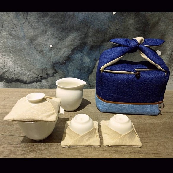 《靛》迷你茶具袋 ．特注品 《靛 テン》ミニ茶器バッグ 第1張的照片