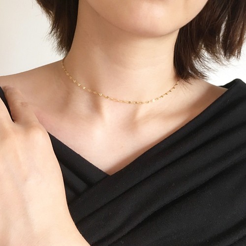 再々再販 Hineri Gold Choker 華奢 ペタルチェーンゴールドチョーカー ネックレス ペンダント Starin 通販 Creema クリーマ ハンドメイド 手作り クラフト作品の販売サイト